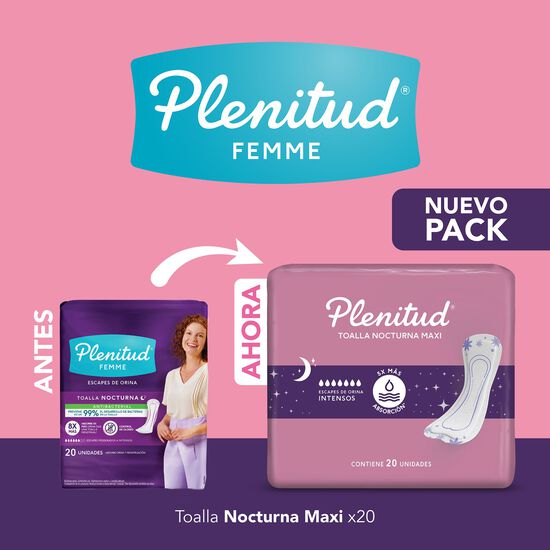 Plenitud Toalla Nocturna Femme X 20 Unidades
